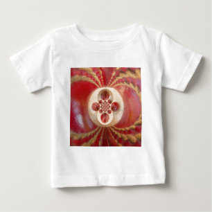 Rote Cricket Bälle Abstrakte Art Print Design Baby T-shirt