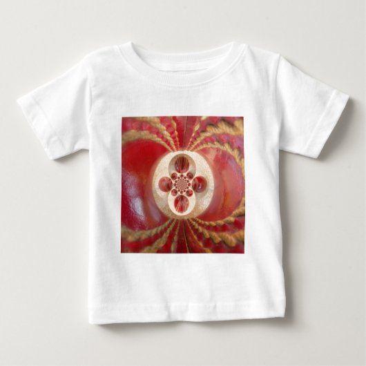 Rote Cricket Bälle Abstrakte Art Print Design Baby T-shirt (Vorderseite)