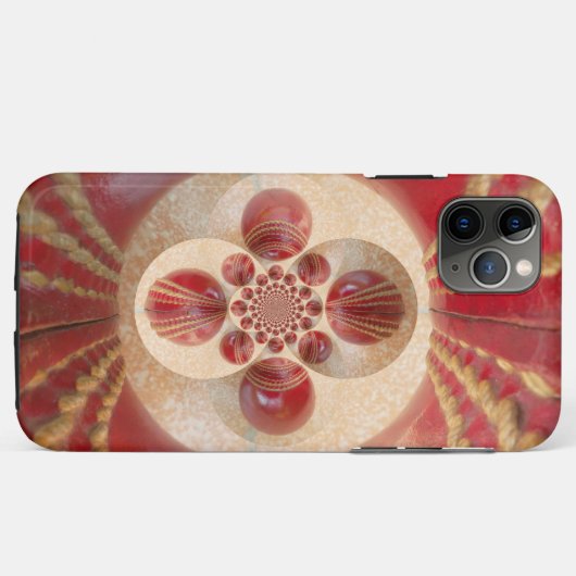 Rote Cricket Bälle Abstrakte Art Print Design Case-Mate iPhone Hülle (Rückseite (Horizontal))