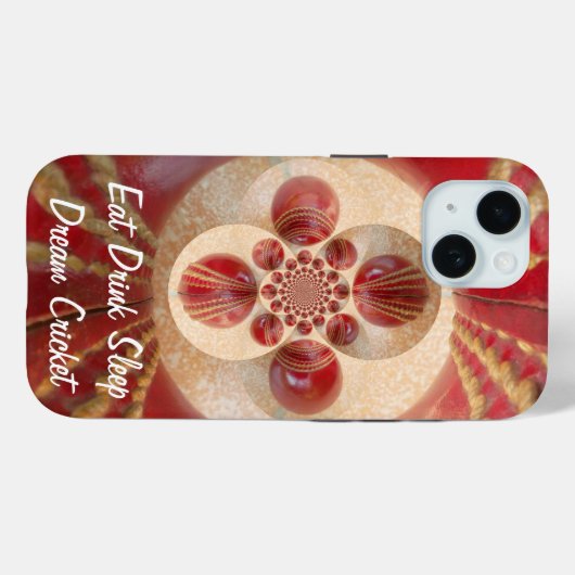 Rote Cricket Bälle Abstrakte Art Print Design Case-Mate iPhone Hülle (Rückseite (Horizontal))