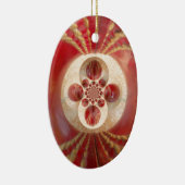 Rote Cricket Bälle Abstrakte Art Print Design Keramik Ornament (Rechts)