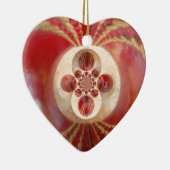 Rote Cricket Bälle Abstrakte Art Print Design Keramik Ornament (Rechts)