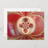 Rote Cricket Bälle Abstrakte Art Print Design Postkarte (Vorne/Hinten)