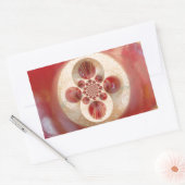 Rote Cricket Bälle Abstrakte Art Print Design Rechteckiger Aufkleber (Umschlag)