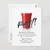 Rote Cup Spaß - Sonderveranstaltung zum Anlass Postkarte (Vorne/Hinten)