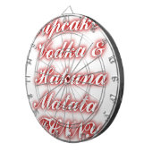 Rote Cupcakes Vodka Hakuna Matata FUNNY. Dartscheibe (Vorderseite rechts)