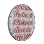Rote Cupcakes Vodka Hakuna Matata FUNNY. Dartscheibe (Vorderseite Links)