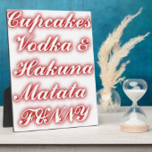 Rote Cupcakes Vodka Hakuna Matata FUNNY. Fotoplatte (Seite)