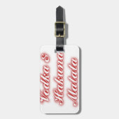Rote Cupcakes Vodka Hakuna Matata FUNNY. Gepäckanhänger (Vorderseite vertikal)
