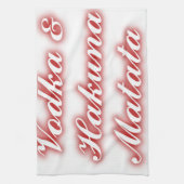 Rote Cupcakes Vodka Hakuna Matata FUNNY. Geschirrtuch (Vertikal)