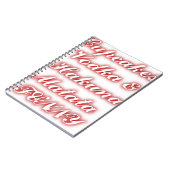 Rote Cupcakes Vodka Hakuna Matata FUNNY. Notizblock (Linke Seite)