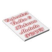 Rote Cupcakes Vodka Hakuna Matata FUNNY. Notizblock (angewinkelt)