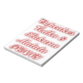 Rote Cupcakes Vodka Hakuna Matata FUNNY. Notizblock (Rotiert)