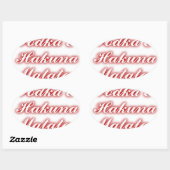 Rote Cupcakes Vodka Hakuna Matata FUNNY. Ovaler Aufkleber (Blatt)