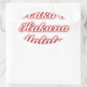 Rote Cupcakes Vodka Hakuna Matata FUNNY. Ovaler Aufkleber (Tasche)