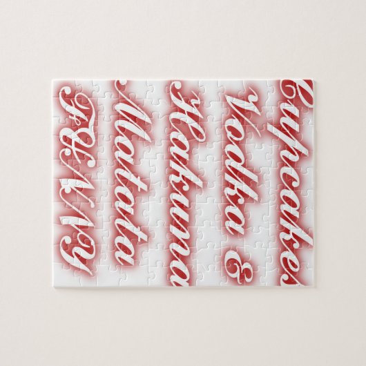 Rote Cupcakes Vodka Hakuna Matata FUNNY. Puzzle (Horizontal)