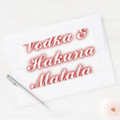 Rote Cupcakes Vodka Hakuna Matata FUNNY. Rechteckiger Aufkleber (Umschlag)