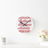 Rote Cupcakes Vodka Hakuna Matata FUNNY. Runde Wanduhr (Zuhause)