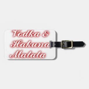 Rote Cupcakes Wodka  Hakuna Matata LUSTIG. Gepäckanhänger