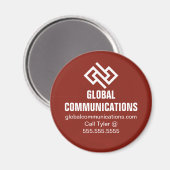 Rote Cyber-Technologie-Computerfirma Custom Magnet (Vorderseite/Rückseite)