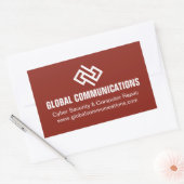 Rote Cyber-Technologie-Computerfirma Custom Rechteckiger Aufkleber (Umschlag)
