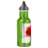 Rote Cyclamen-Blume Edelstahlflasche (Links)