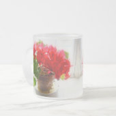 Rote Cyclamen-Blume Mattglastasse (Vorderseite Links)