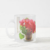 Rote Cyclamen-Blume Mattglastasse (Links)