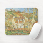 Rote Dächer, Dorfecke, Winter durch Pissarro Mousepad (Mit Mouse)