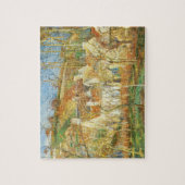 Rote Dächer, Dorfecke, Winter durch Pissarro Puzzle (Vertikal)