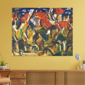 Rote Dächer unter Bäumen Leinwanddruck (Insitu (Wohnzimmer))
