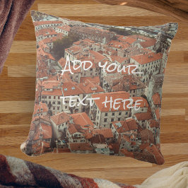 Rote Dächer von Kotor (Montenegro) Kissen