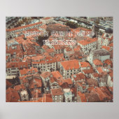 Rote Dächer von Kotor (Montenegro) Poster (Vorne)