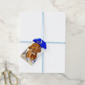 Rote Dackel Angel Geschenkanhänger (Mit Garn)