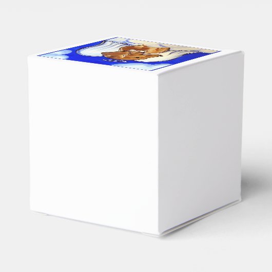 Rote Dackel Angel Geschenkschachtel (Rückseite)