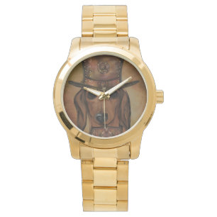 ROTE DACKEL ARMBANDUHR