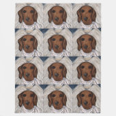 Rote Dackel Fleecedecke (Vorderseite)