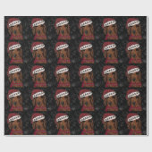 Rote Dackel Geschenkpapier (Flach)