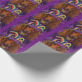 ROTE DACKEL GESCHENKPAPIER (Ecke)