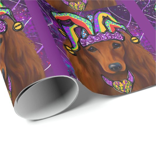 ROTE DACKEL GESCHENKPAPIER (Rolleneckpunkt)