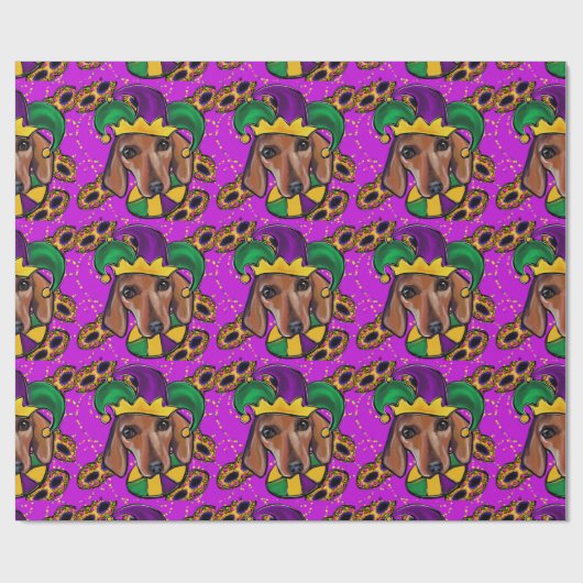 ROTE DACKEL GESCHENKPAPIER (Flach)