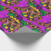 ROTE DACKEL GESCHENKPAPIER (Ecke)