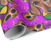 ROTE DACKEL GESCHENKPAPIER (Rolleneckpunkt)