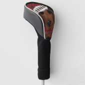 Rote Dackel Golf Headcover (angewinkelt)