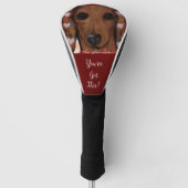 Rote Dackel Golf Headcover (Vorderseite)