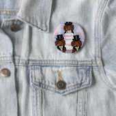 Rote Dackel Grooms Button (Beispiel)