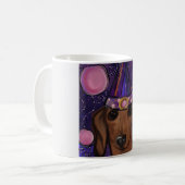 Rote Dackel Kaffeetasse (Vorderseite Links)
