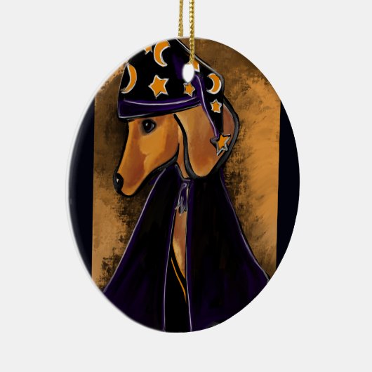 Rote Dackel Keramik Ornament (Rechts)