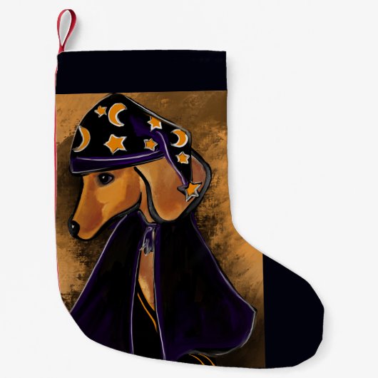 Rote Dackel Kleiner Weihnachtsstrumpf (Vorderseite)