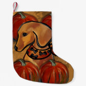 Rote Dackel Kleiner Weihnachtsstrumpf (Vorderseite)